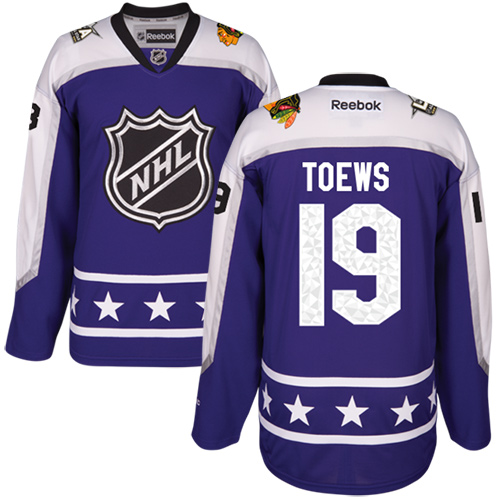 Blackhawks #19 Jonathan Toews Purple All-Star Central Division Stitched NHL Jersey